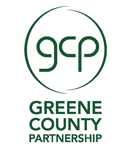 Logo badge for Greene County Partnership, the local chamber of commerce