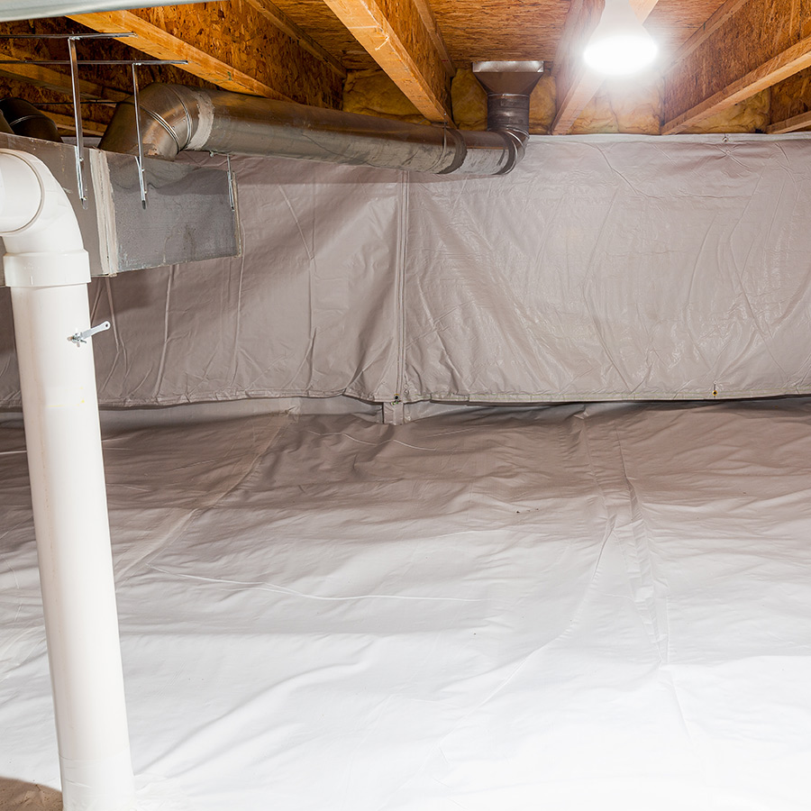 Professional quality crawl space encapsulation in new construction